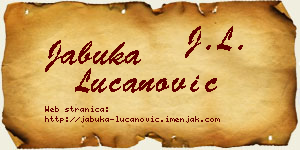 Jabuka Lučanović vizit kartica